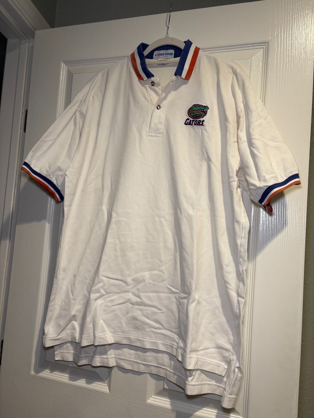 Vintage College Classics Men White Polo Shirt Florida Gators XXL